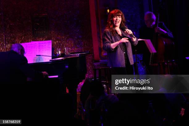 Maureen McGovern performing at 54 Below on Tuesday night, December 18, 2012.She was accompanied by Jeffrey Harris on piano and Jay Leonhart on bass.