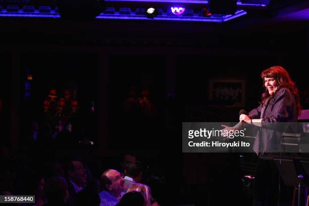Maureen McGovern performing at 54 Below on Tuesday night, December 18, 2012.She was accompanied by Jeffrey Harris on piano and Jay Leonhart on bass.