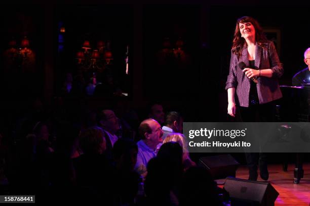 Maureen McGovern performing at 54 Below on Tuesday night, December 18, 2012.She was accompanied by Jeffrey Harris on piano and Jay Leonhart on bass.