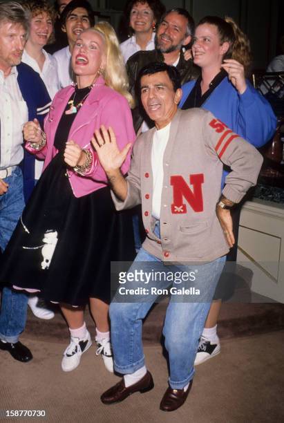 Radio Personality Casey Kasem and wife Jean Kasem attend Jean Kasem Baby Shower on May 1, 1990 at the Beverly Wilshire Hotel in Beverly Hills,...