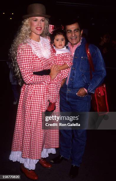 Radio Personality Casey Kasem, wife Jean Kasem and daughter Liberty Kasem attend Cirque Du Soleil Benefit Performance on October 9, 1992 at the Santa...