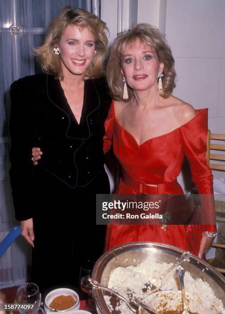Journalist Deborah Norville and Barbara Walters attending "Gourmet Gala Benefiting the March of Dimes" on November 21, 1989 at the Plaza Hotel in New...