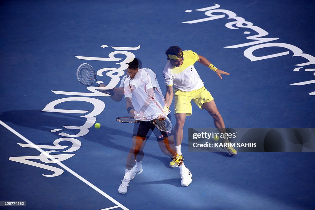 TENNIS-ATP-UAE-FERRER-DJOKOVIC