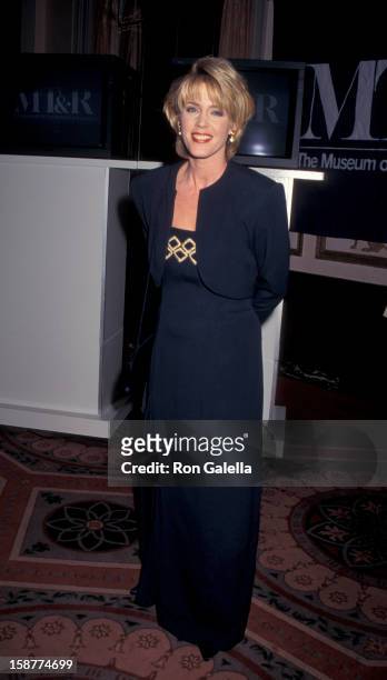 Journalist Deborah Norville attending "Museum of Television and Radio Honors Alan Alda and Barbara Walters" on February 8, 1996 at the Waldorf...