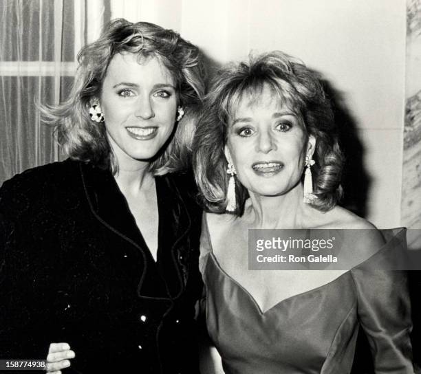Journalists Deborah Norville and Barbara Walters attending "March of Dimes Gourmet Gala" on November 21, 1989 at the Plaza Hotel in New York City,...