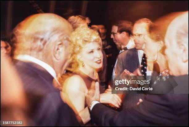 Bette Midler at her after party at Metropolitan Museum of Art at 1000 5th Ave, NYC on 14 September 1993.