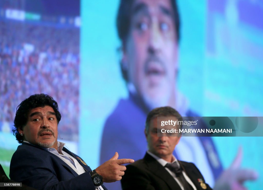 UAE-DUBAI-SPORTS-MARADONA-MOURINHO