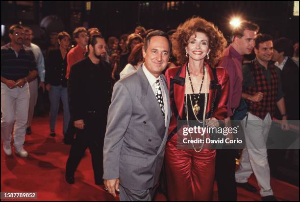 Neil Sedaka and his wife Leba Strassberg arriving at Radio City Music Hall , NYC for Bette Midler's record breaking season on 14 September 1993.