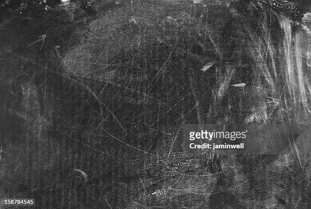 grungy blackboard abstract background in black and white - chalk texture stock pictures, royalty-free photos & images