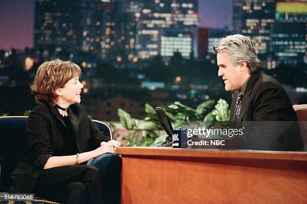 Episode 1486 -- Pictured: Actress Annette Bening during an interview with host Jay Leno on November 11, 1998 --