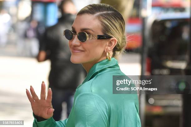 Ashley Roberts seen at Global Radio Studios in London.