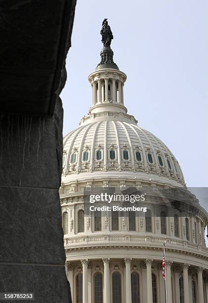 The U.S. Capitol building stands in Washington, D.C., U.S., on Friday, Dec. 28, 2012. The U.S. House will hold its first Sunday session in more than...