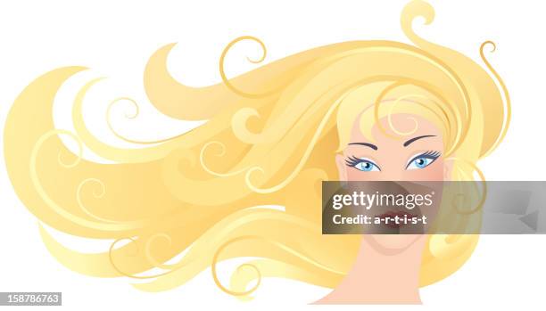 frauenkopf. - artist's model stock-grafiken, -clipart, -cartoons und -symbole