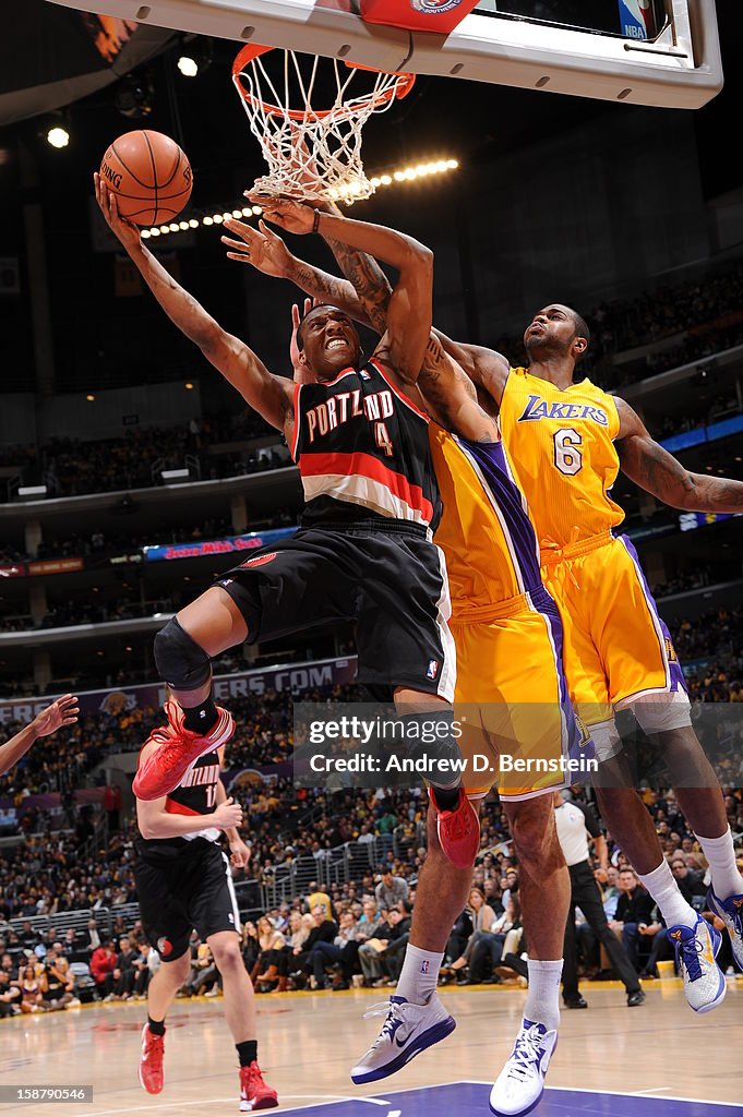 Portland Trail Blazers v Los Angeles Lakers