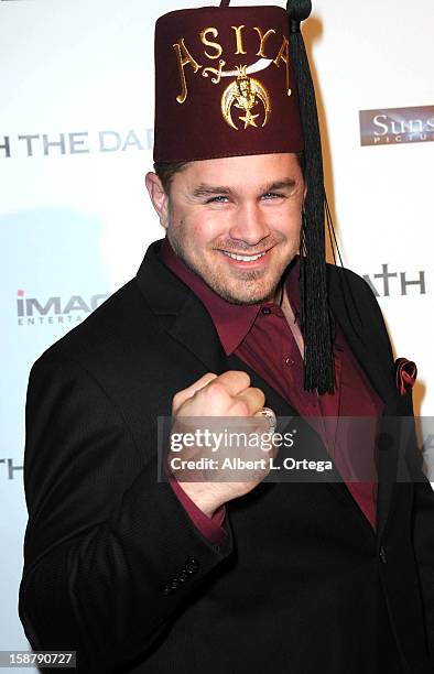 Fighter Daniel Puder arrives for the Los Angeles Premiere Of "Beneath The Darkness" held at the Egyptian Theater on January 4, 2012 in Hollywood,...