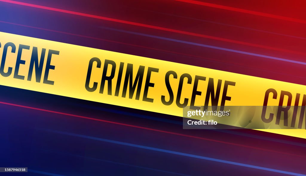 Crime Line Design Crime Scene Police Line Tape With Red And Blue Glowing Background High ...