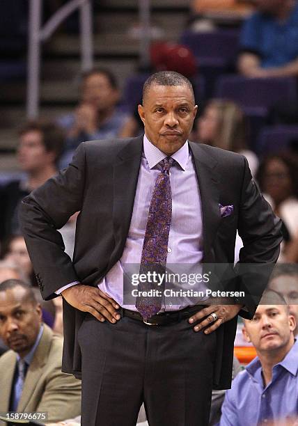 Head coach Alvin Gentry of the Phoenix Suns during the NBA game against the Charlotte Bobcats at US Airways Center on December 19, 2012 in Phoenix,...