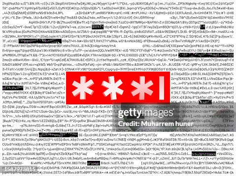 3d Password Symbols Between Lines Of Code Background Prepared With ...