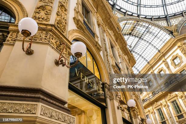 the galleria vittorio emanuele ii in milan, italy - milan fashion stock pictures, royalty-free photos & images