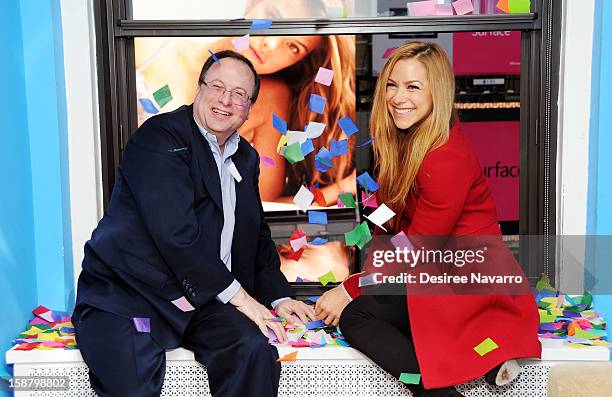 President of Countdown Entertainment Jeff Straus and TV Personality Allison Hagendorf particpate in the New Year's Eve 2013 Confetti Airworthiness...