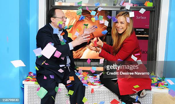 President of Countdown Entertainment Jeff Straus and TV Personality Allison Hagendorf particpate in the New Year's Eve 2013 Confetti Airworthiness...