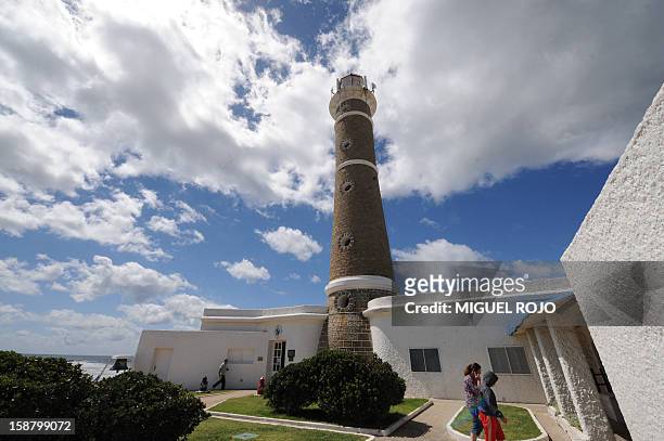 View of the lighthouse of Jose Ignacio, Maldonado, Uruguay on December 27, 2012. AFP PHOTO/Miguel ROJO