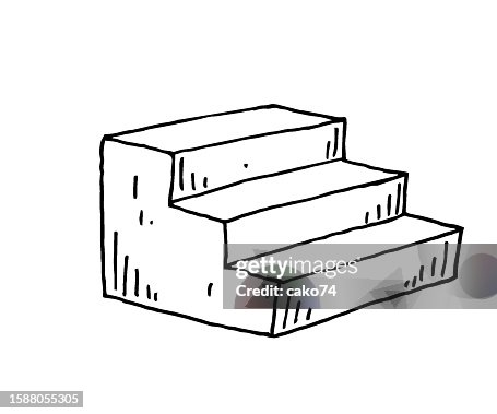 Hand drawn stairs illustration Hand drawn stairs illustration