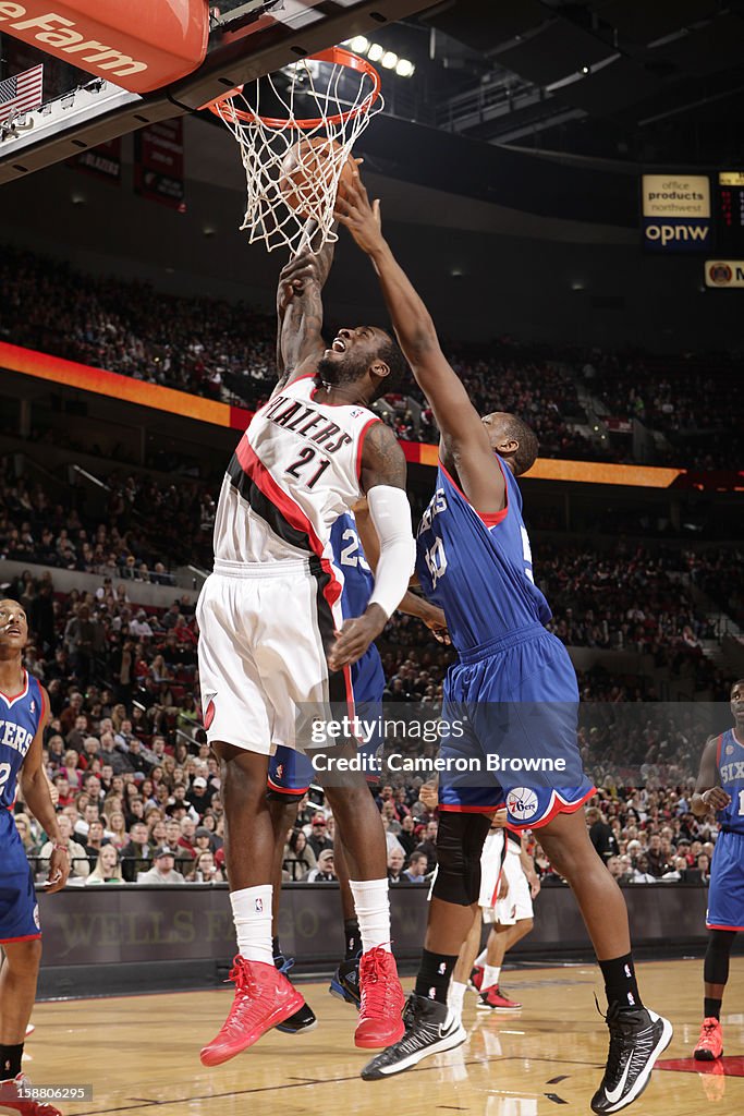 Philadelphia 76ers v Portland Trail Blazers