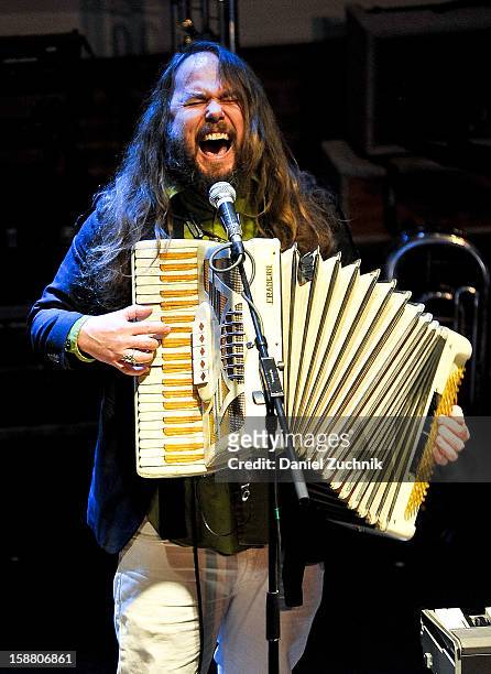 Singer Jon Cunningham of Corn Mo performs at Music Hall of Williamsburg on December 29, 2012 in the Brooklyn borough of New York City.