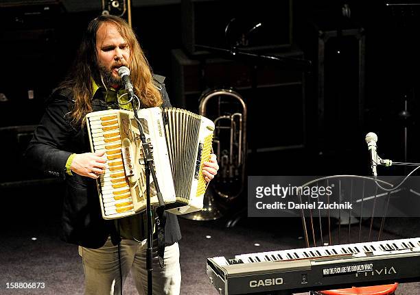 Singer Jon Cunningham of Corn Mo performs at Music Hall of Williamsburg on December 29, 2012 in the Brooklyn borough of New York City.