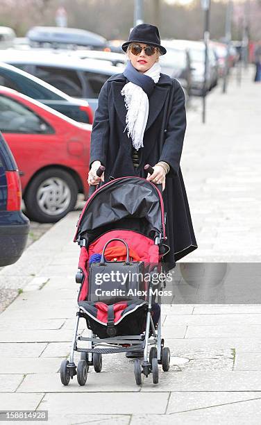 Gwen Stefani is seen in Primrose Hill on December 30, 2012 in London, England.