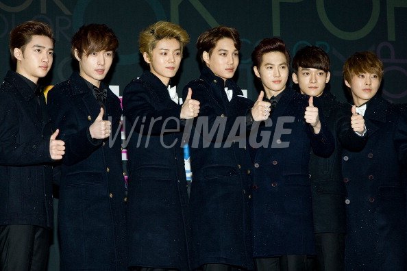 Members Of Boy Band Exo K And Exo M Arrive At The 2012 Sbs Korea Pop... |  Wireimage | 158815525