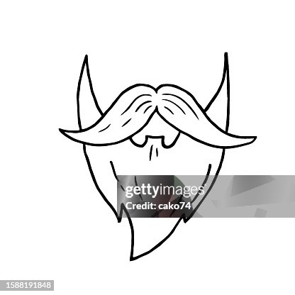 Hand drawn beard Hand drawn beard