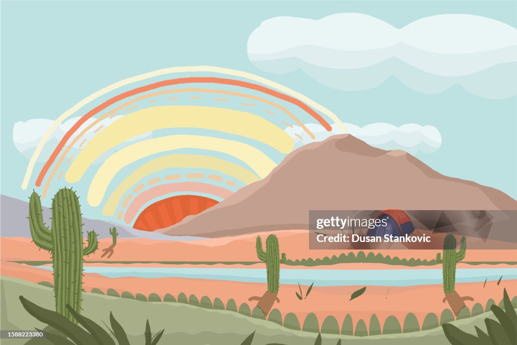Camping in desert far far away