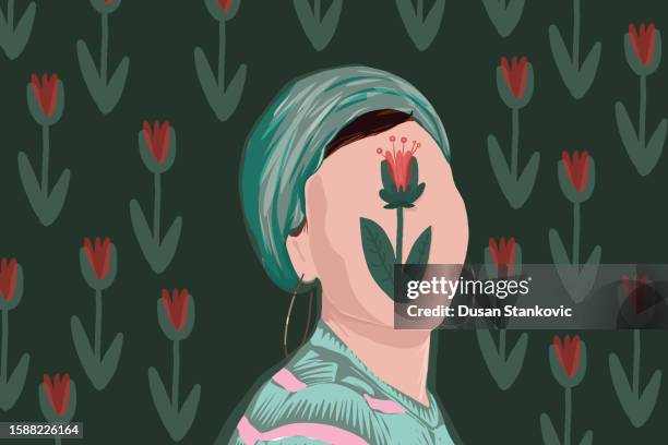 mental health concept - ptsd stock illustrations