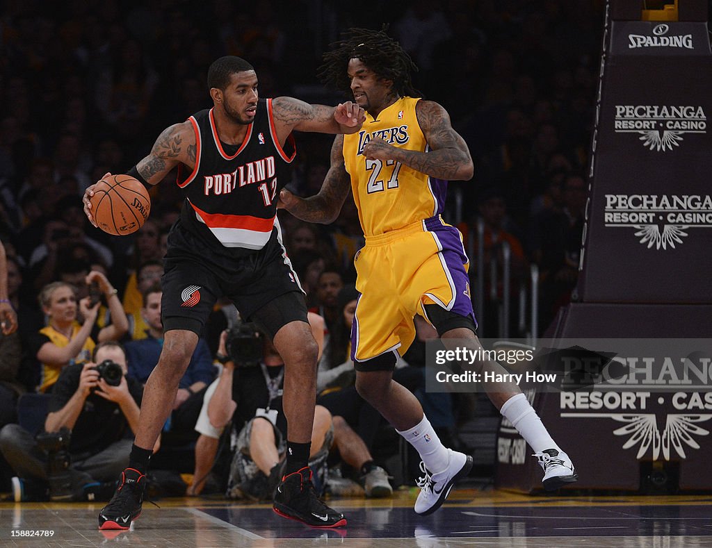 Portland Trail Blazers v Los Angeles Lakers