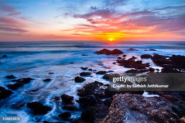 sunset at pigeon point - pescadero stock pictures, royalty-free photos & images