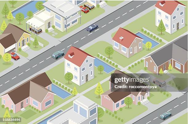 isometric neighbor - veranda stock illustrations