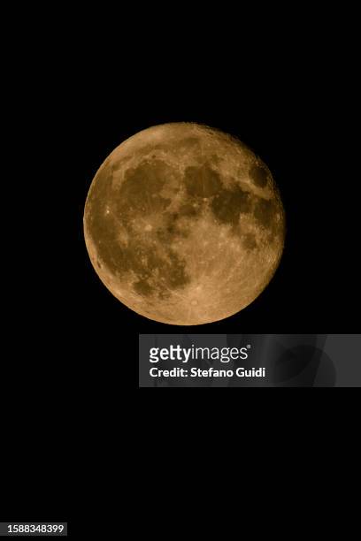 The Sturgeon Super Moon is seen on August 2, 2023 in Turin, Italy. This is the first of two super moons in the month of August, with the end of the...