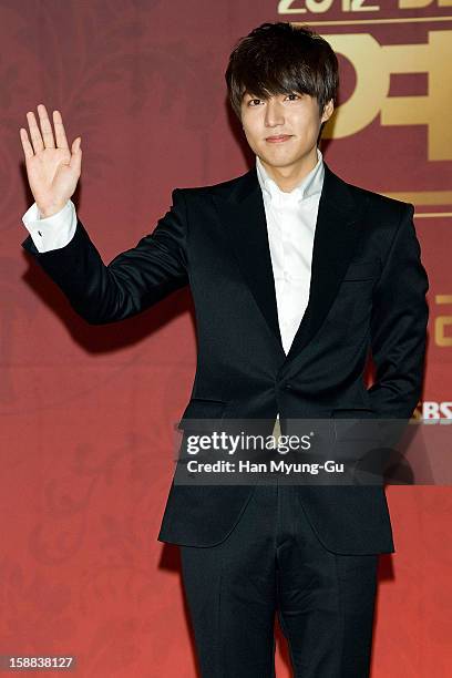 South Korean actor Lee Min-Ho attends during the 2012 SBS Drama Awards at SBS Prism Tower on December 31, 2012 in Seoul, South Korea.