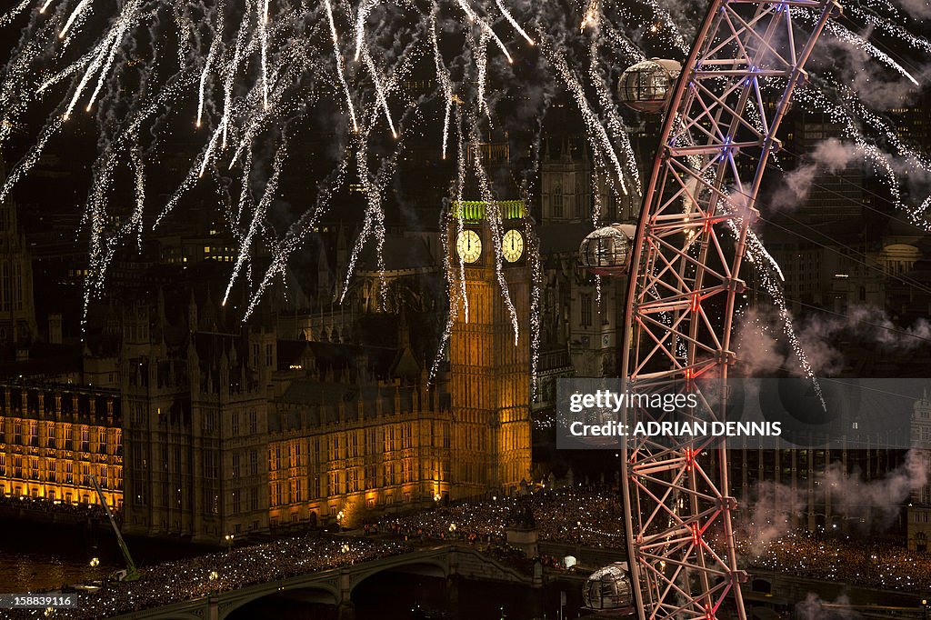 BRITAIN-NEW-YEAR-FIREWORKS