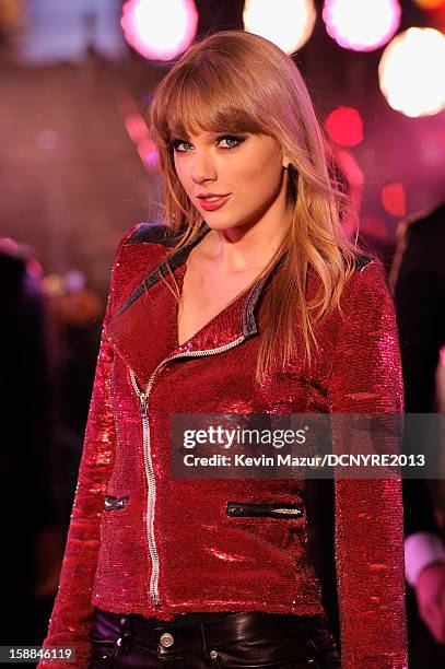 Taylor Swift performs onstage at Dick Clark's New Year's Rockin' Eve with Ryan Seacrest 2013 in Times Square on December 31, 2012 in New York City,...