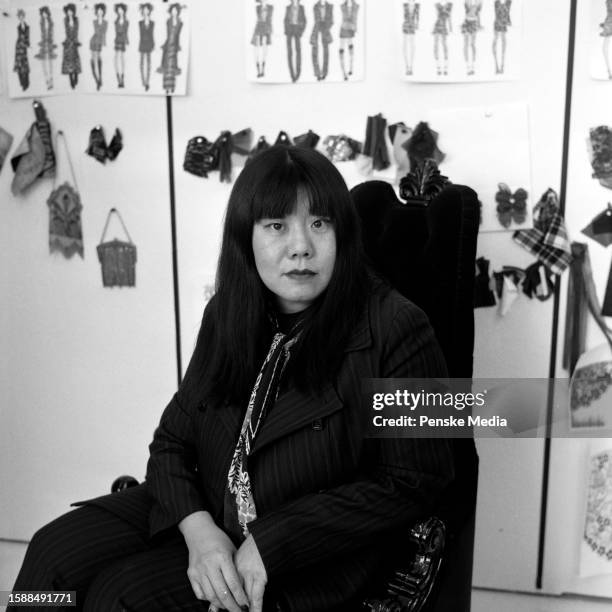 Fashion designer Anna Sui poses for a portrait in New York City circa April 1997.