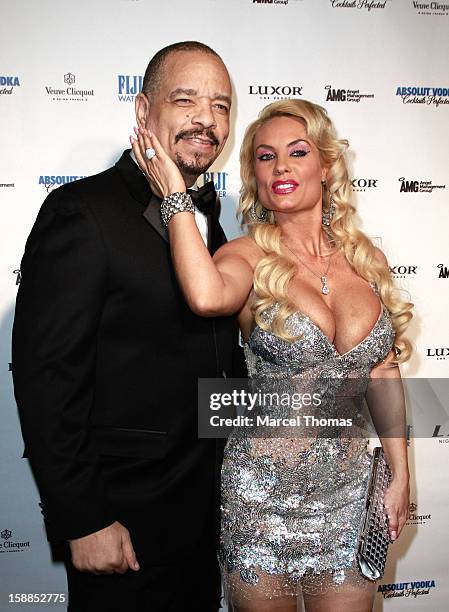 Ice-T and wife Nicole "Coco" Austin host New Year's Eve at LAX nightclub on December 31, 2012 in Las Vegas, Nevada.