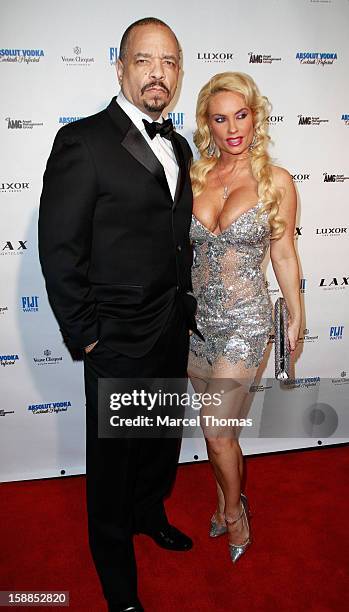 Ice-T and wife Nicole "Coco" Austin host New Year's Eve at LAX nightclub on December 31, 2012 in Las Vegas, Nevada.