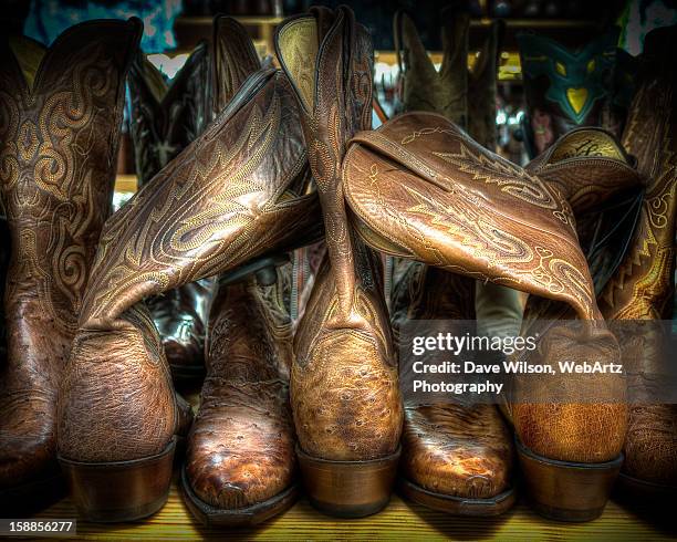 cowboy boots - dave wilson webartz stock pictures, royalty-free photos & images