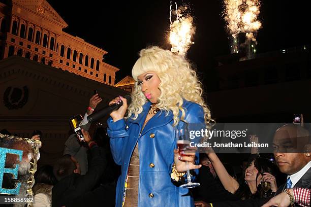 Nicki Minaj attends New Year's Eve At PURE Nightclub on December 31, 2012 in Las Vegas, Nevada.