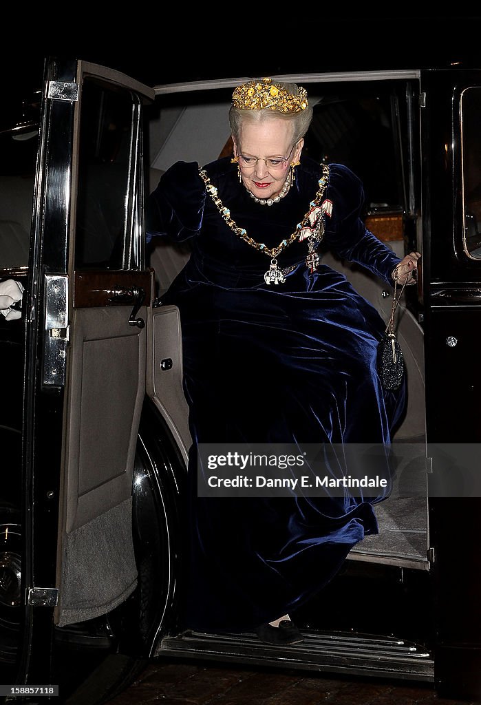 Queen Margrethe Hosts New Year's Banquet.