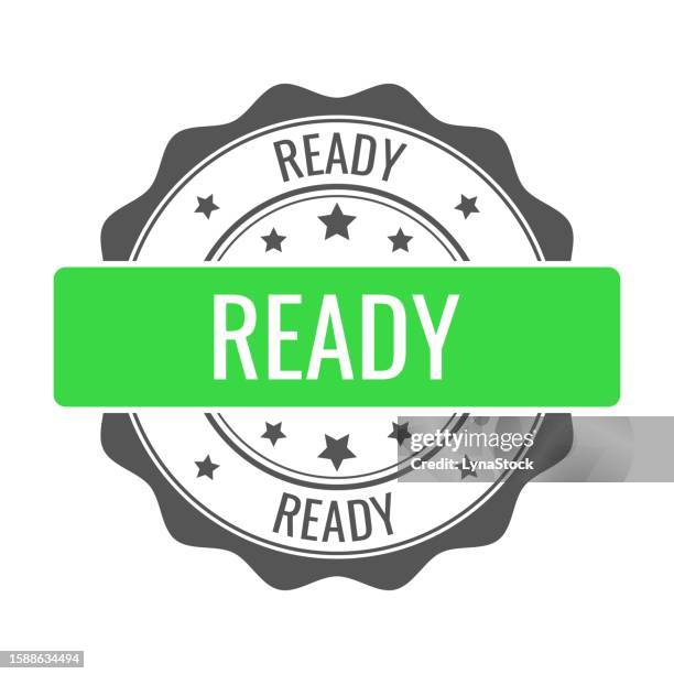 ready stamp, seal. vector badge, icon template. illustration isolated on white background. - prepared stock illustrations