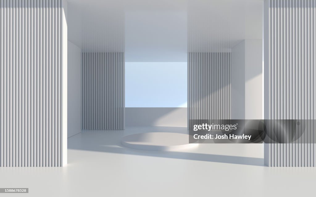 3D rendering exhibition background